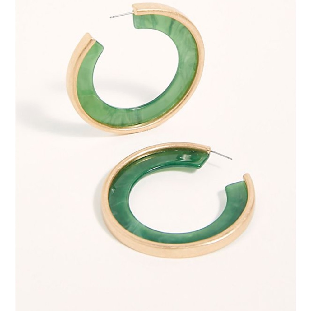 Hidden Resin  hoop Earrings